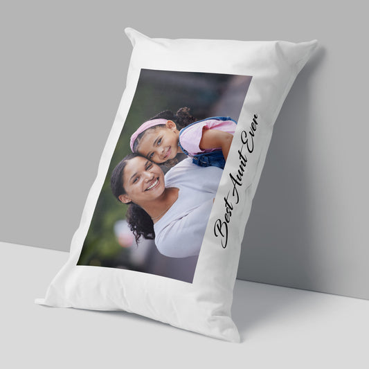 Personalised Best Aunt Pillowcase - Photo