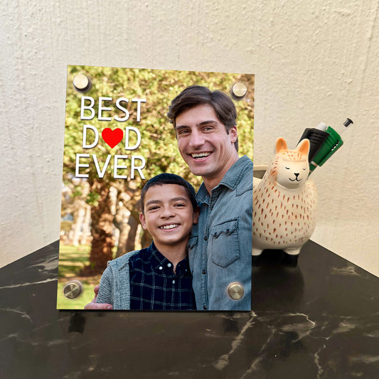 Personalised Acrylic Frame - Best Dad + Photo