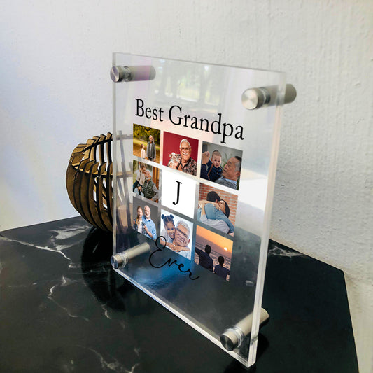 Personalised Acrylic Frame - Best Grandpa + Photos