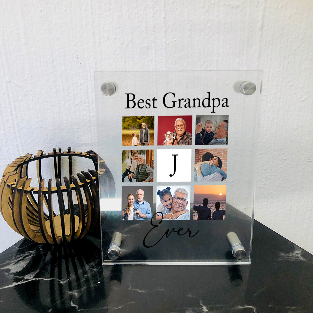 Personalised Acrylic Frame - Best Grandpa + Photos