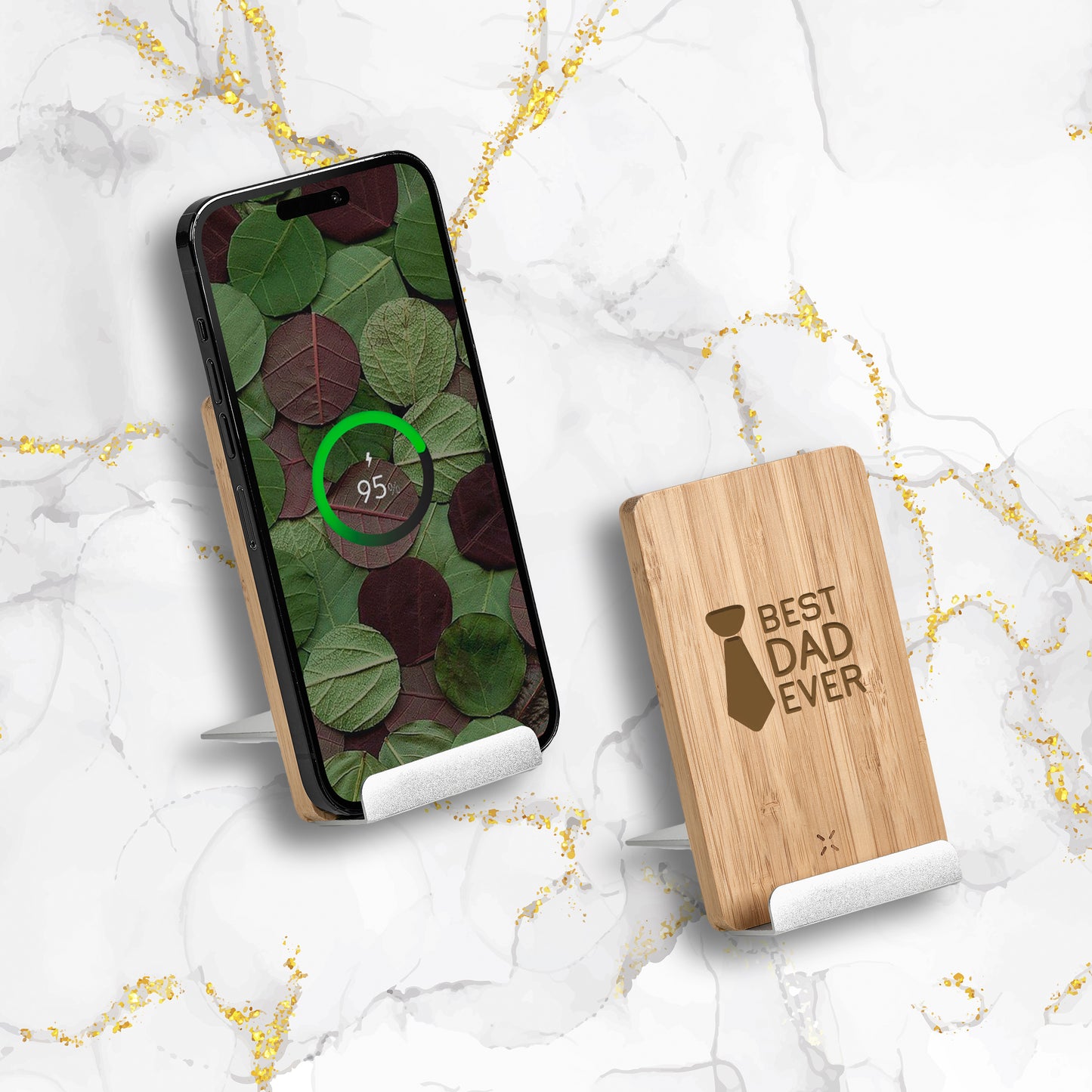 EcoCradle Wireless Charging Phone Stand - Best Dad