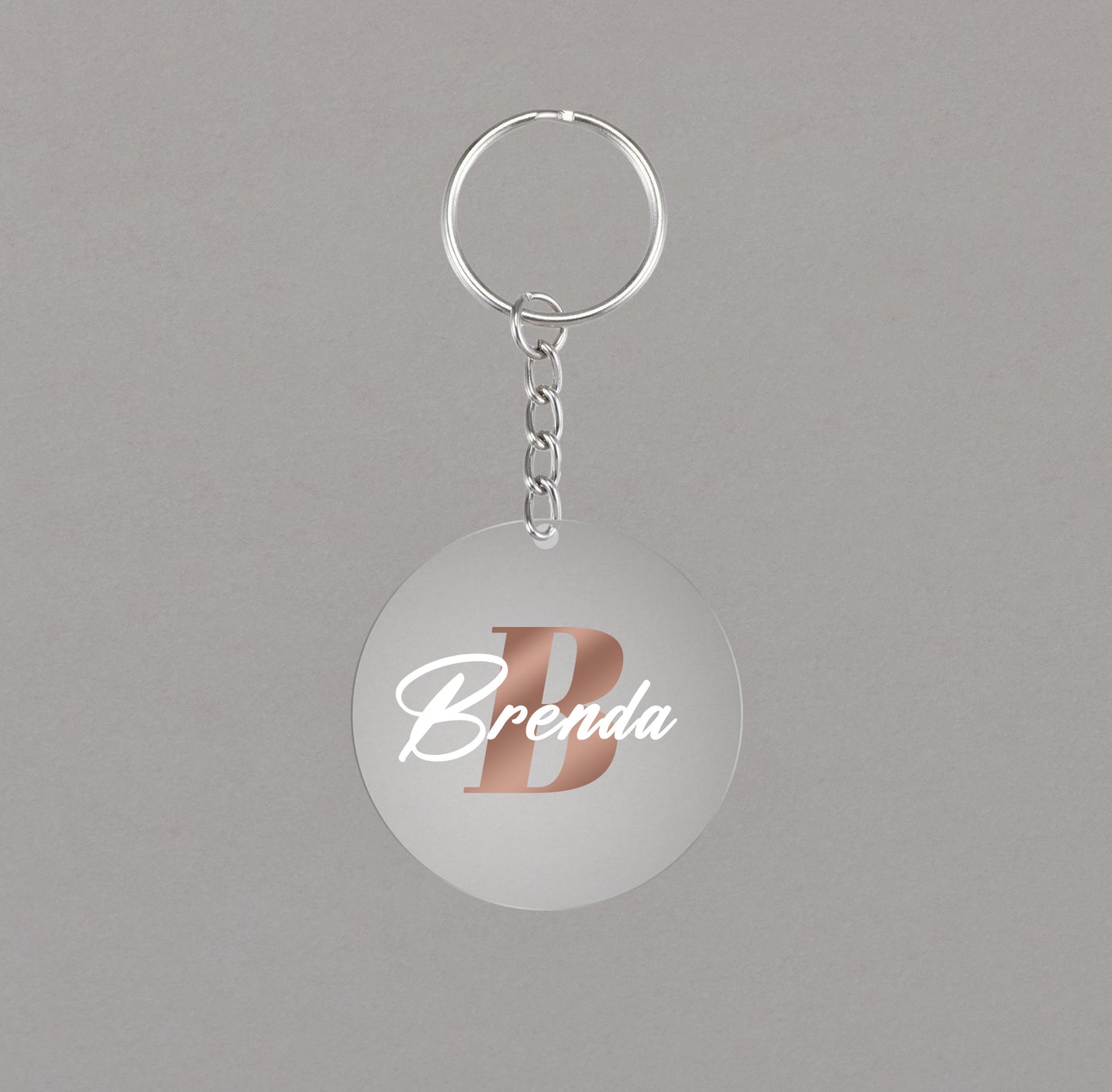 Personalised Classy Keyring - Initial & Name