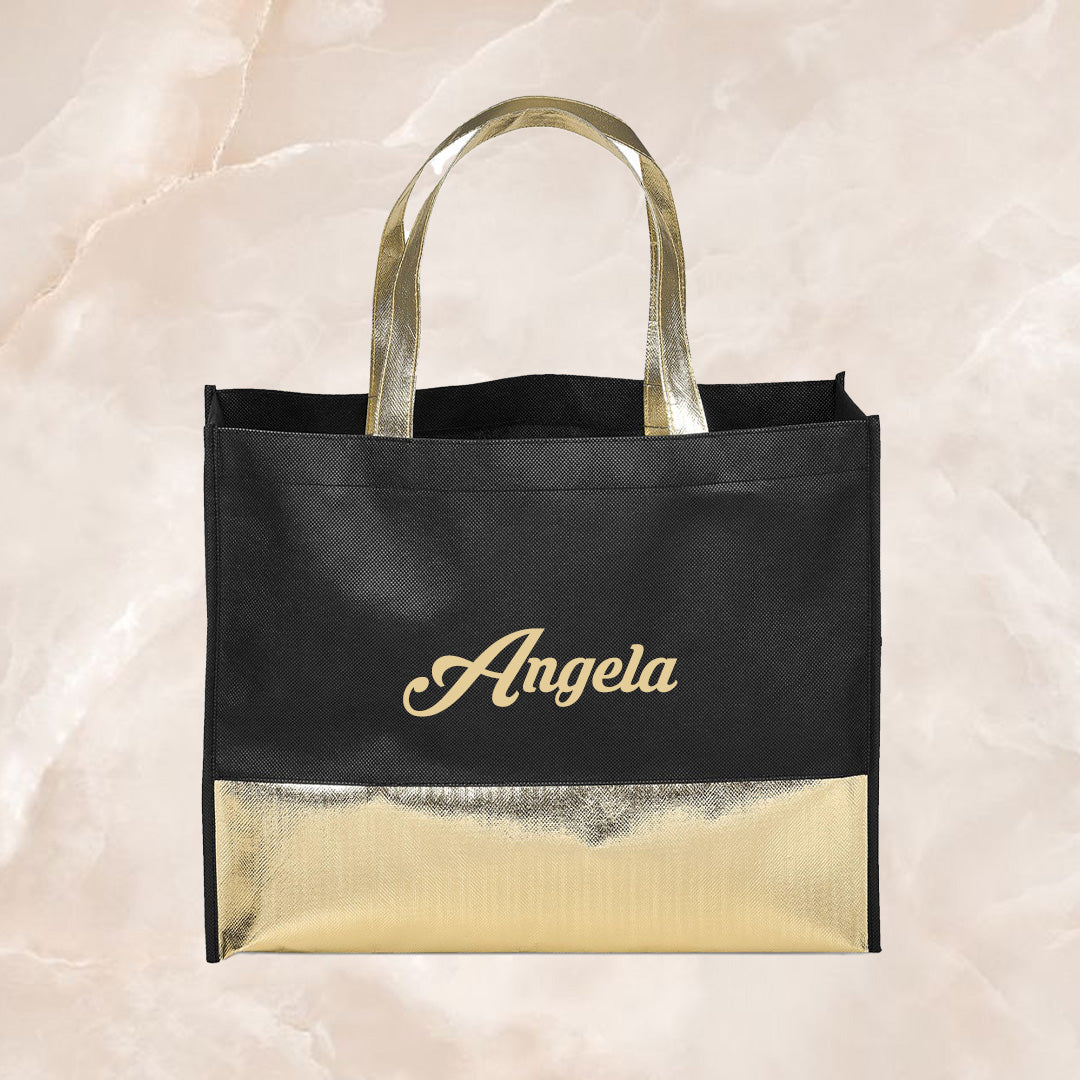 Non-Woven Shopper Bag - Gold Name