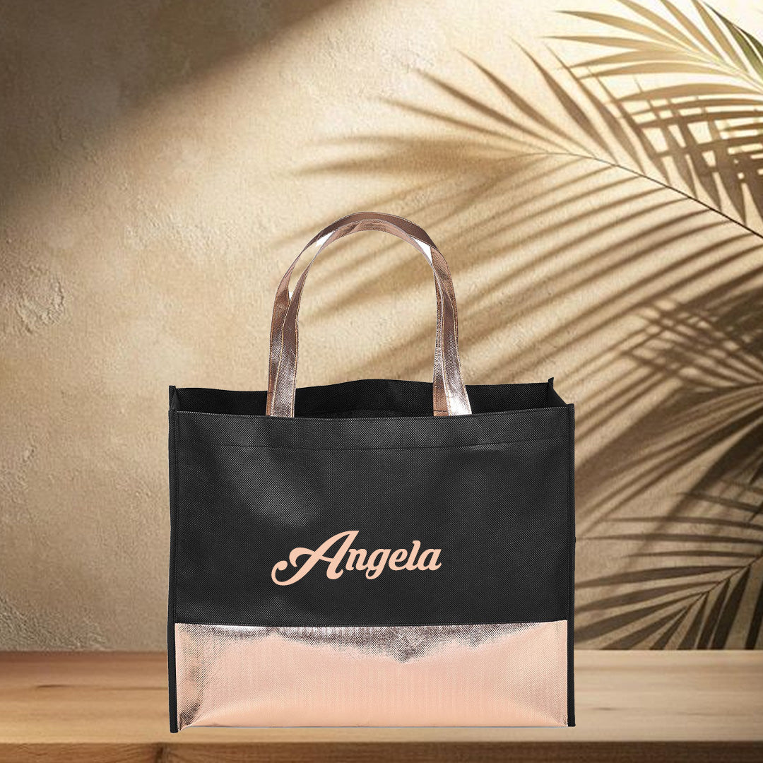 Non-Woven Shopper Bag - Gold Name