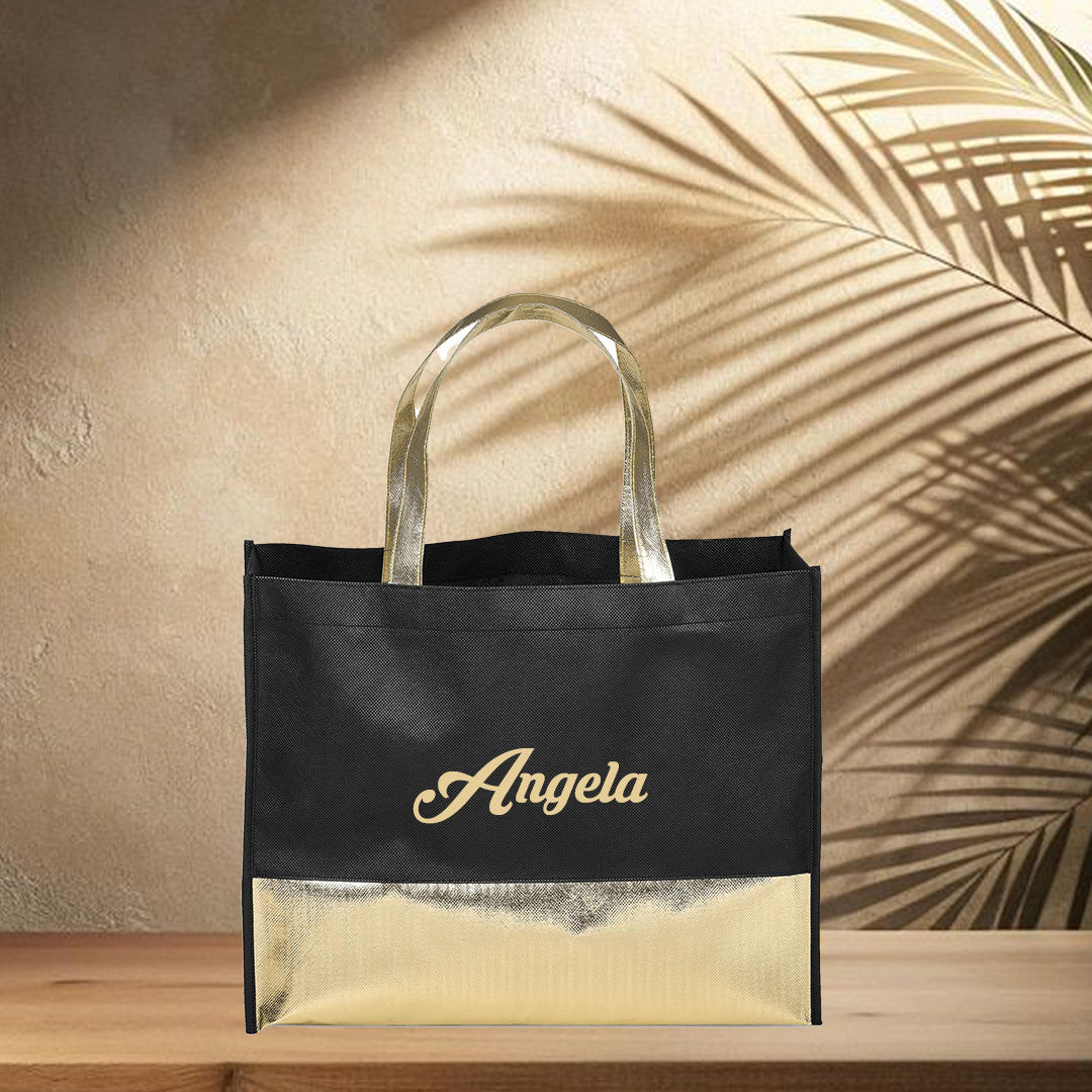 Non-Woven Shopper Bag - Gold Name