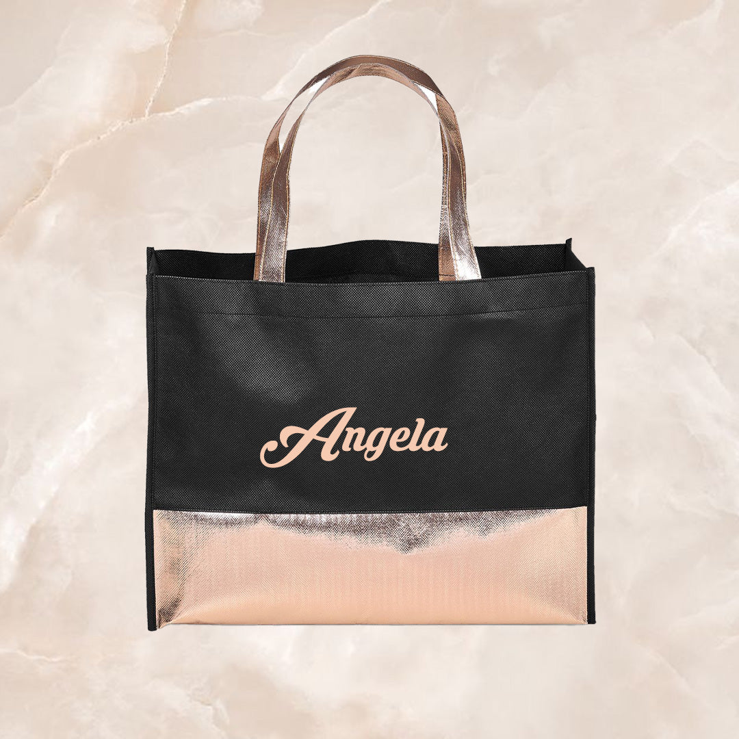 Non-Woven Shopper Bag - Gold Name