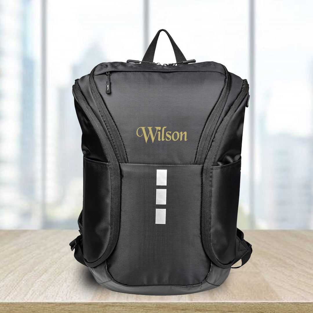 Elite Laptop Backpack - Gold Name