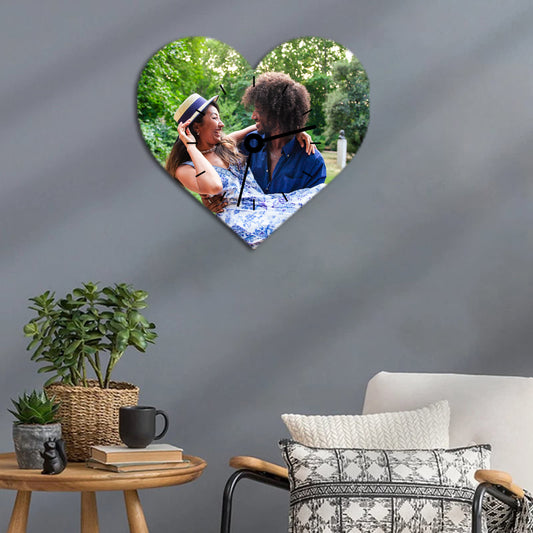 Personalised Heart Wall Clock - Photo ONLY