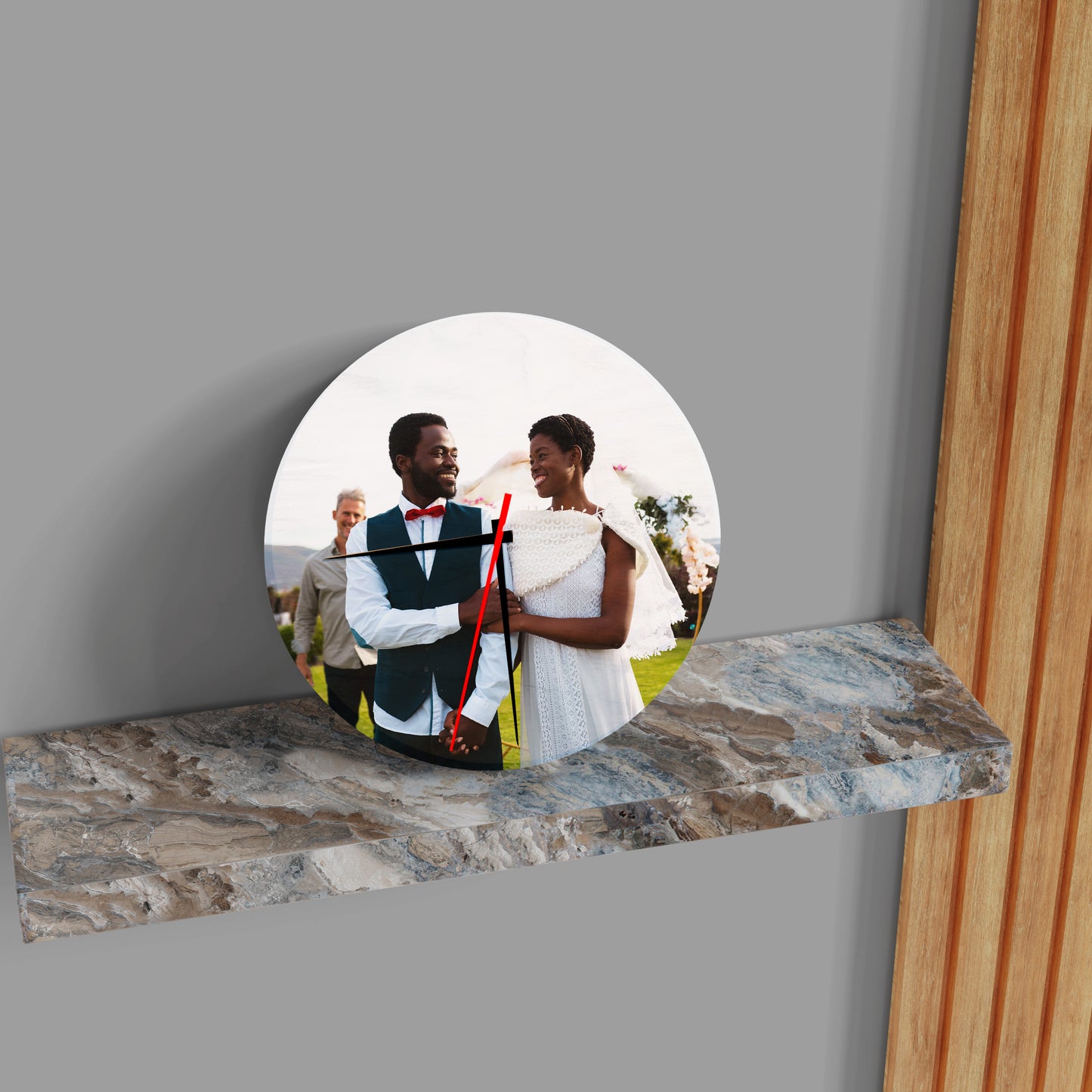 Personalised Wedding Photo Clock