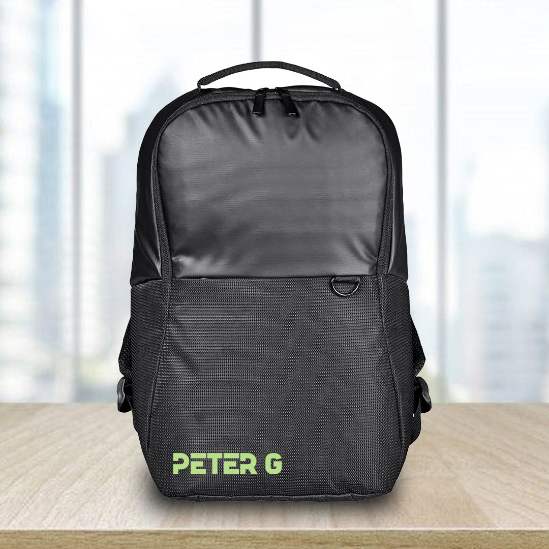 Edinburgh Laptop Bag - Name + Initial (Lime)