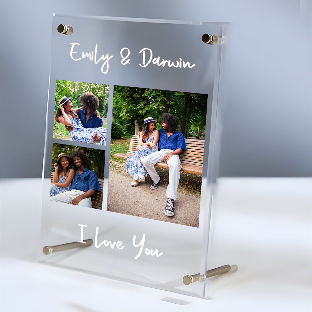 Personalised Acrylic Photos - Couple Photos + Names
