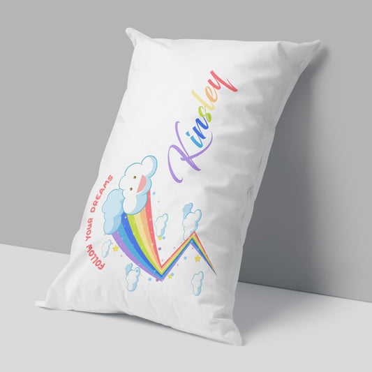 Personalised Power Rainbow Pillowcase - Name