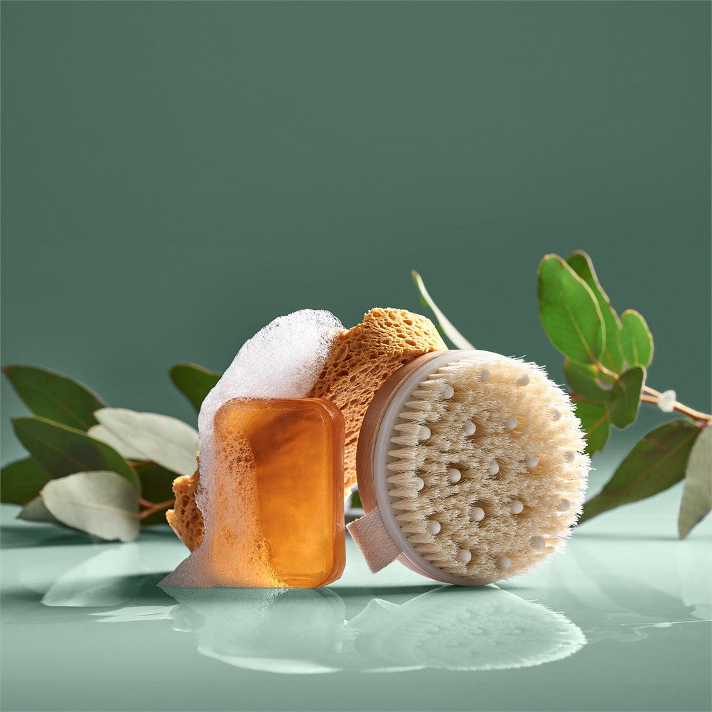 Personalised Glow Exfoliator & Massager - Name and Leaf
