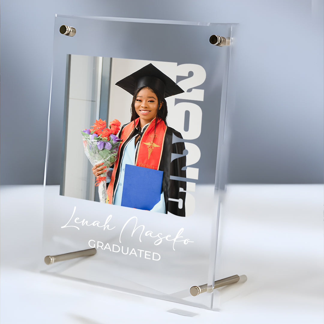 Personalised Acrylic Frame - Photo + Text