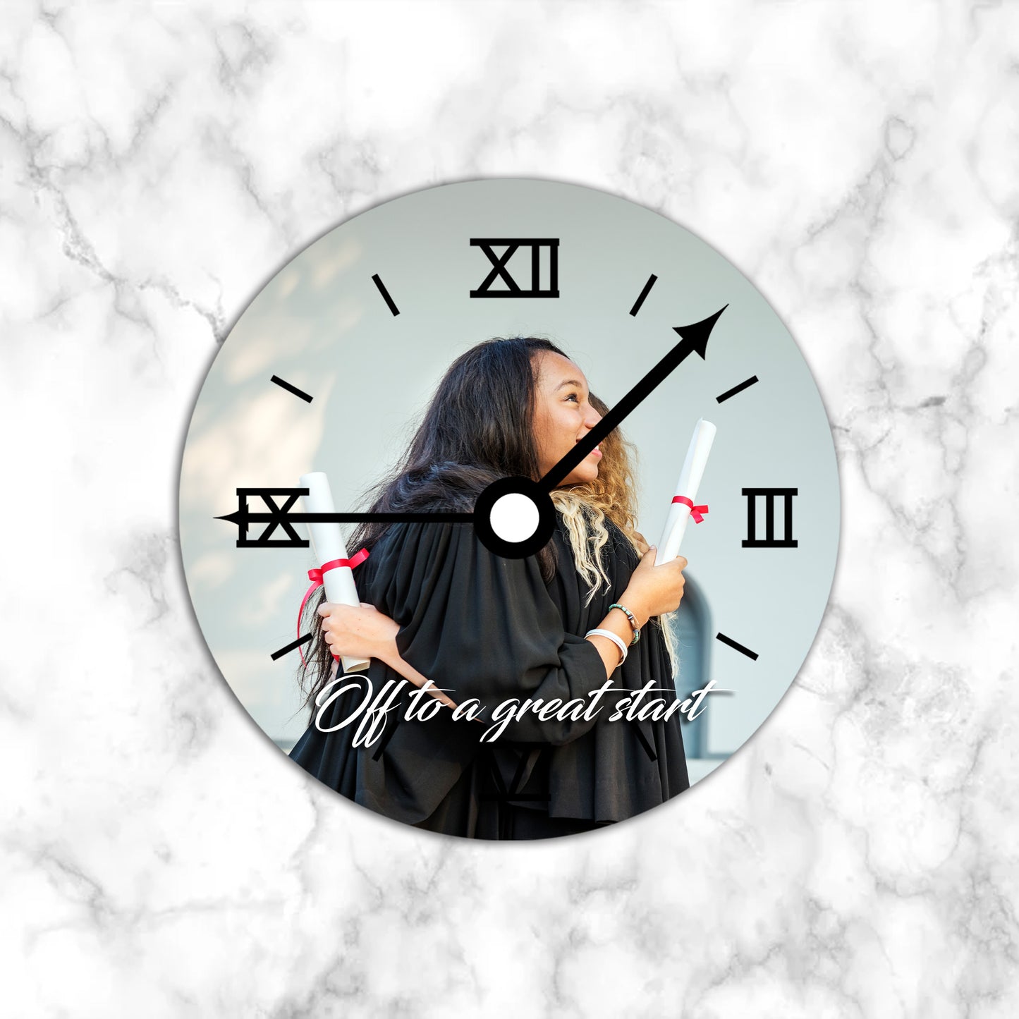 Personalised Graduation Clock - Photo + Message