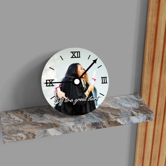Personalised Graduation Clock - Photo + Message