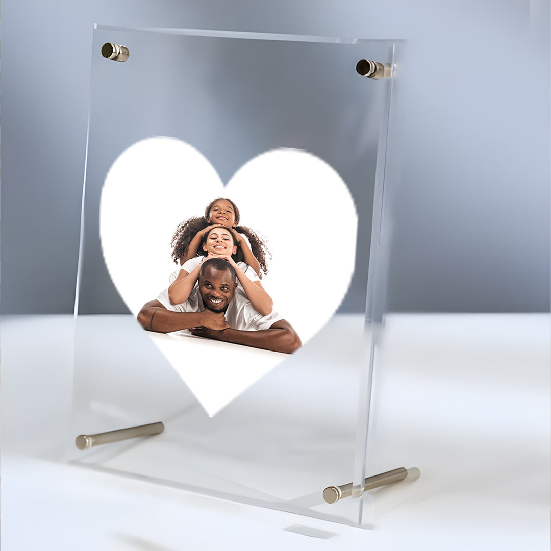 Personalised Acrylic Frame - Heart Photo