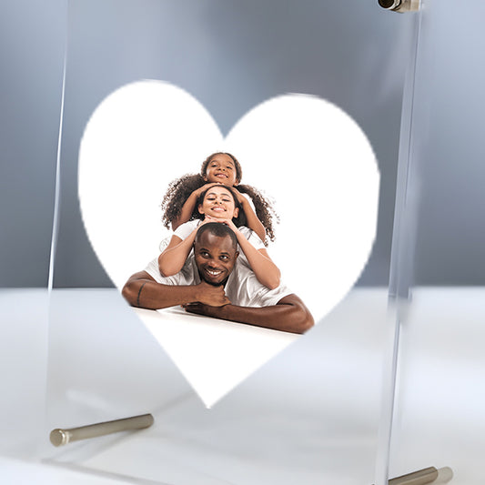 Personalised Acrylic Frame - Heart Photo
