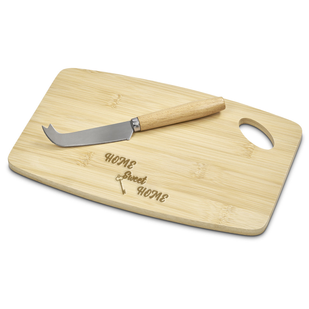 Personalized Avalon Bamboo Cheese Board-Home sweet Home
