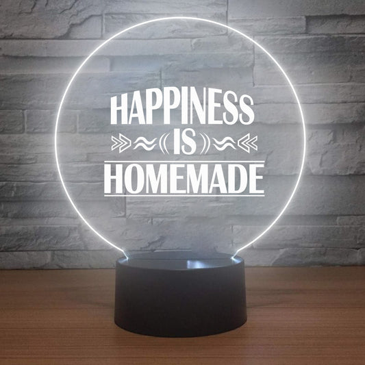 Personalised LED Lamp - Happiness