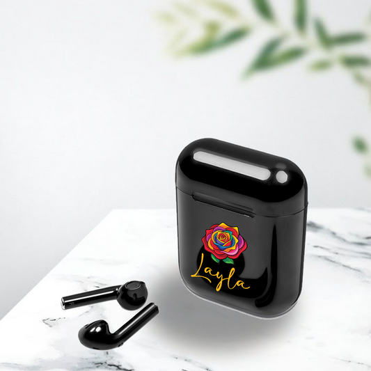 Personalised Inferno True Wireless Earbuds - Rose + Name