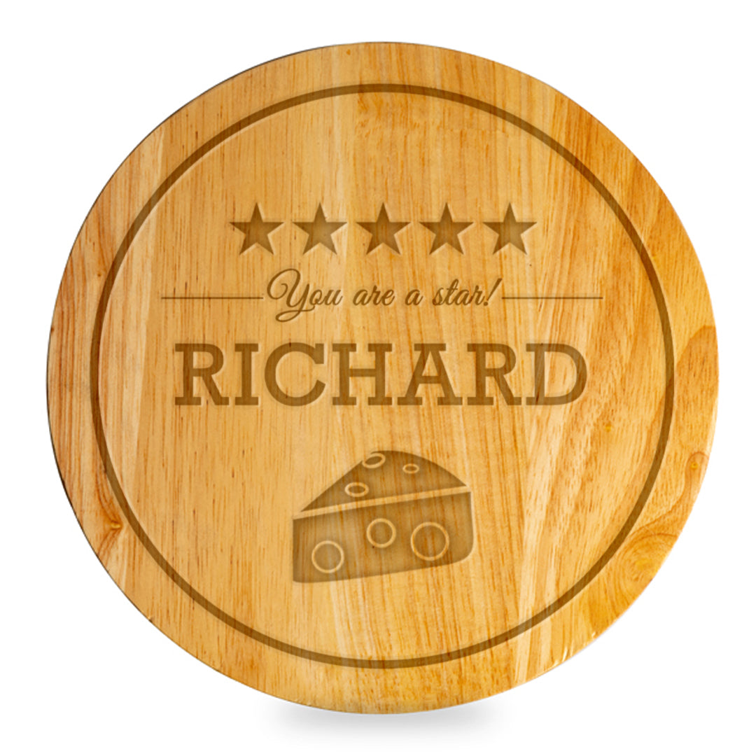 Personalized Isadora Cheese Board Set Name