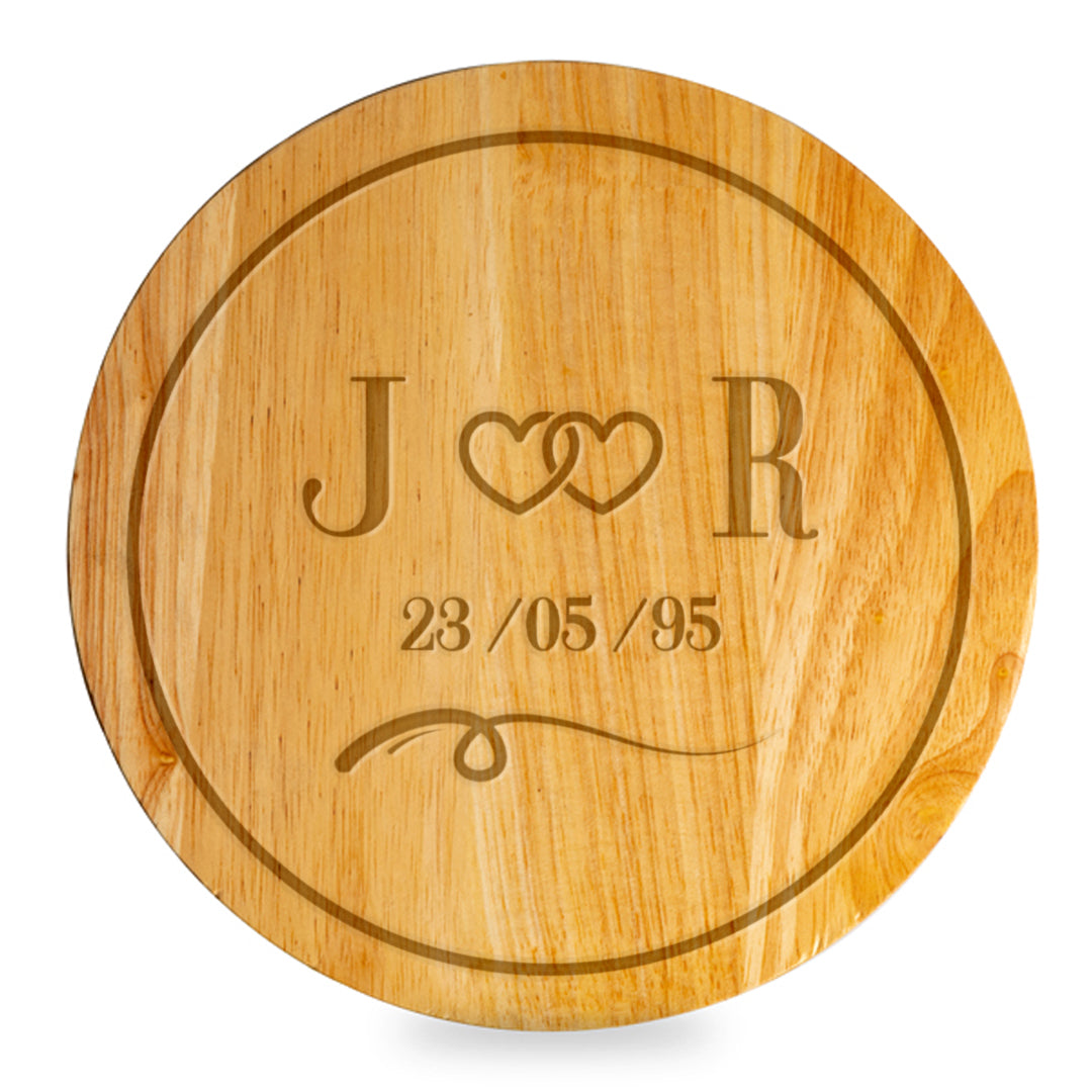 Personalized Isadora Cheese Board Set Initials