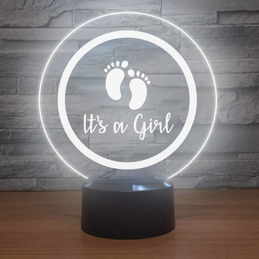 Personalised LED Lamp - It's a Girl