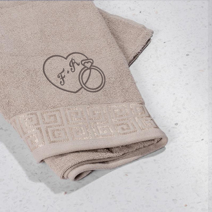 Personalised Deluxe Bath Towel Couple