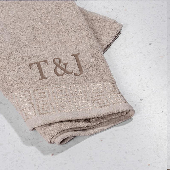 Personalised Deluxe Bath Towel Couple