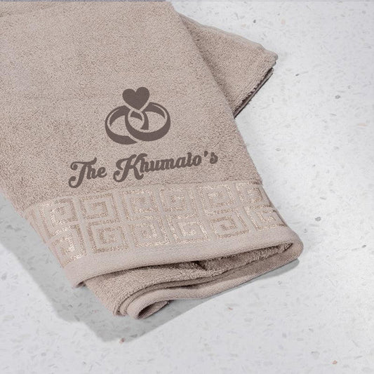 Personalised Deluxe Bath Towel Couple