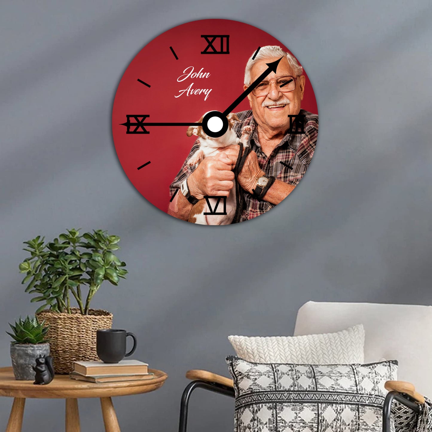 Personalised Wall Clock - Photo + Name