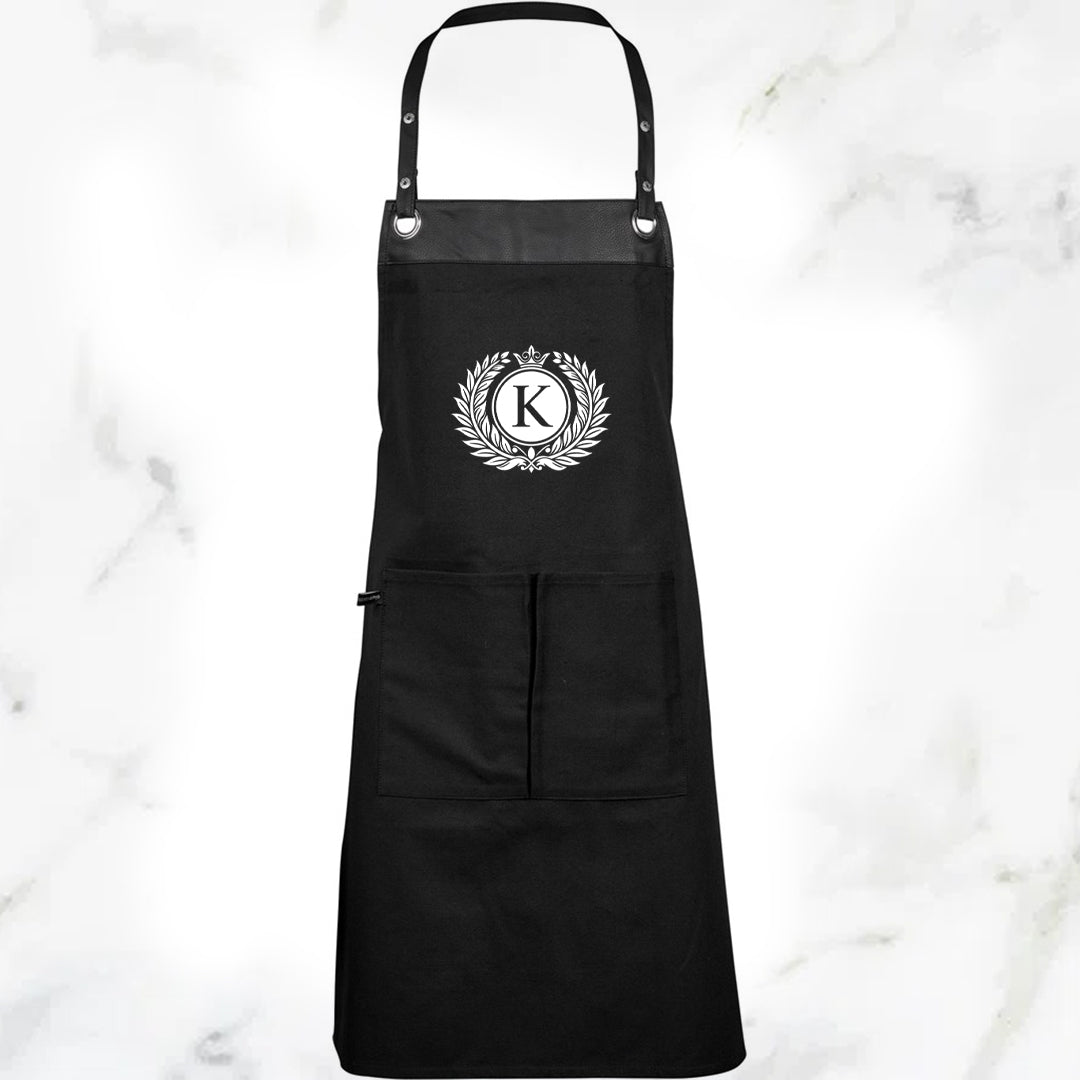 Flamebound Braai Apron - leafy initial