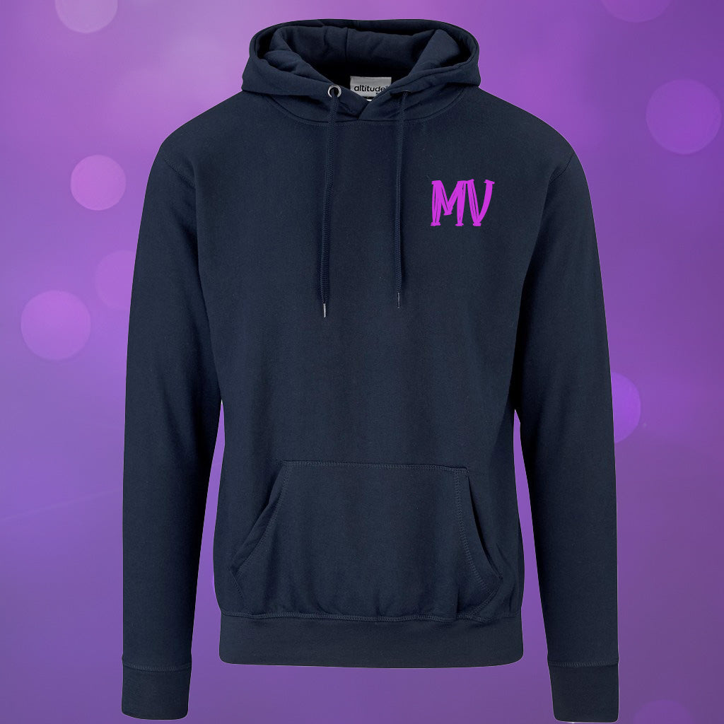 Kids Essential Hooded Sweater - Pink Initials