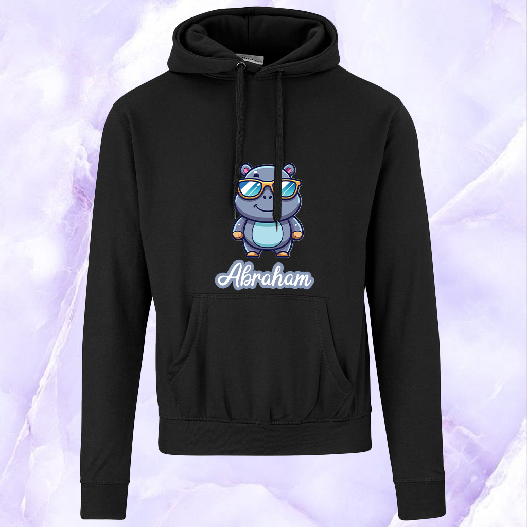 Personalised Hippo Hooded Sweater