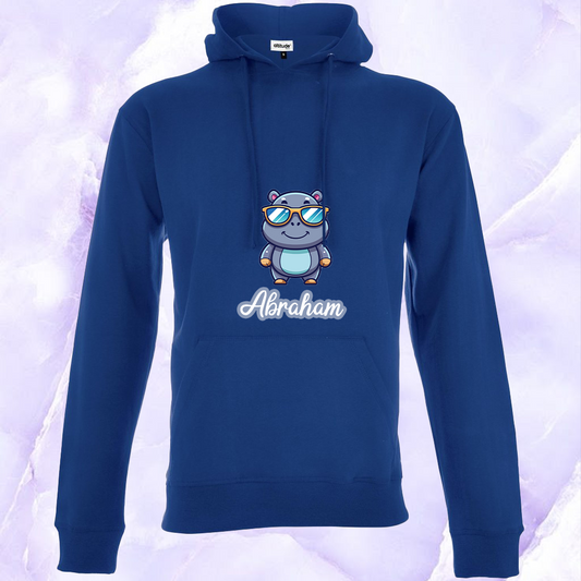 Personalised Hippo Hooded Sweater