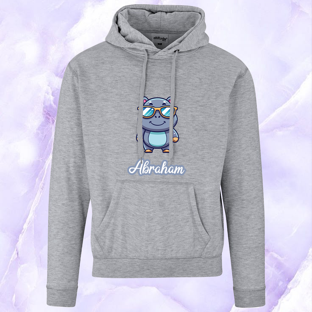 Personalised Hippo Hooded Sweater