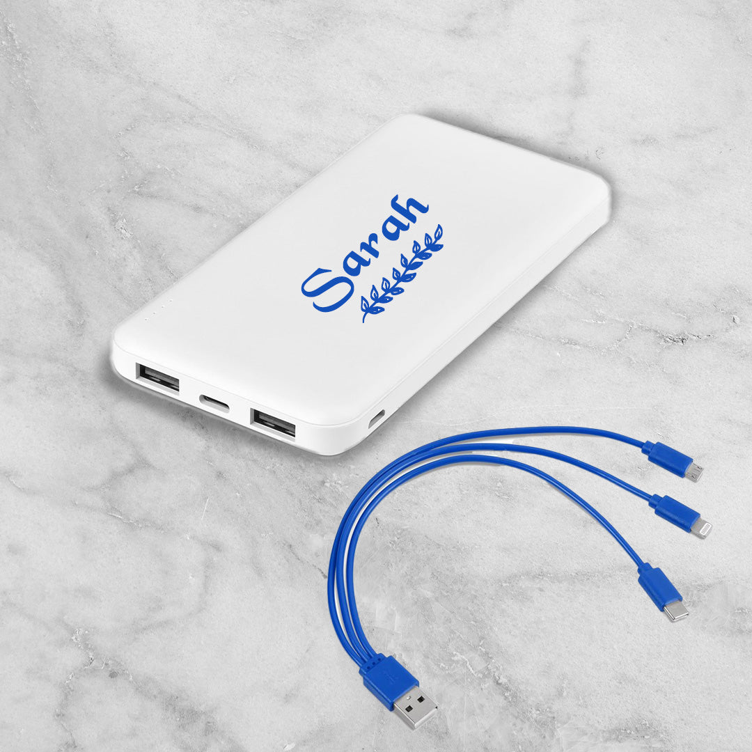 PowerSlim 10 Compact Power Bank – Leafy Name (10,000mAh)