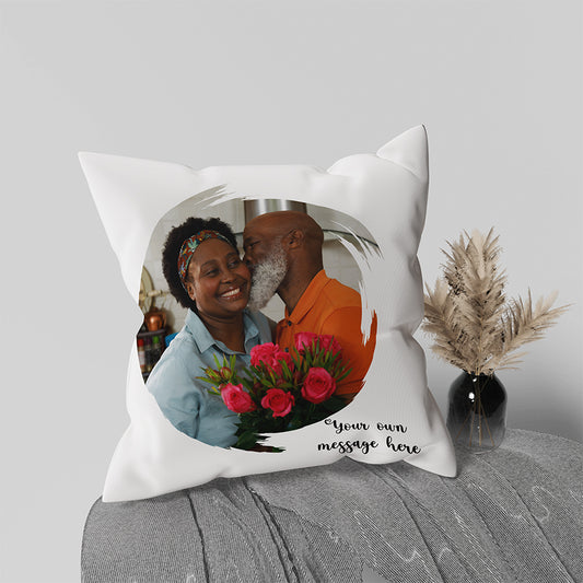Personalised Brush Photo Scatter Cushion