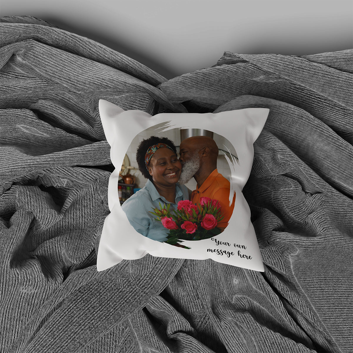 Personalised Brush Photo Scatter Cushion