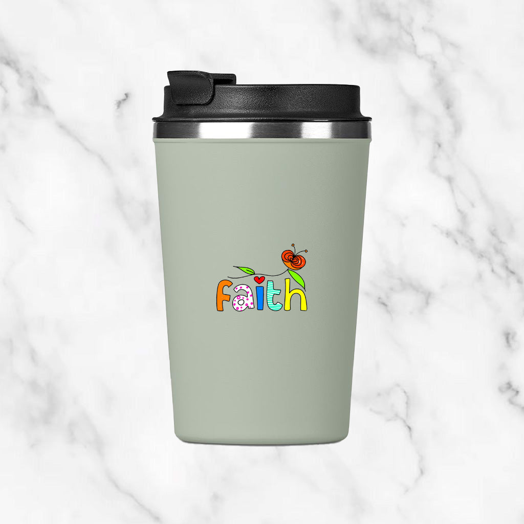 Personalised Vero Caldos Insulated Stainless Tumbler - Faith
