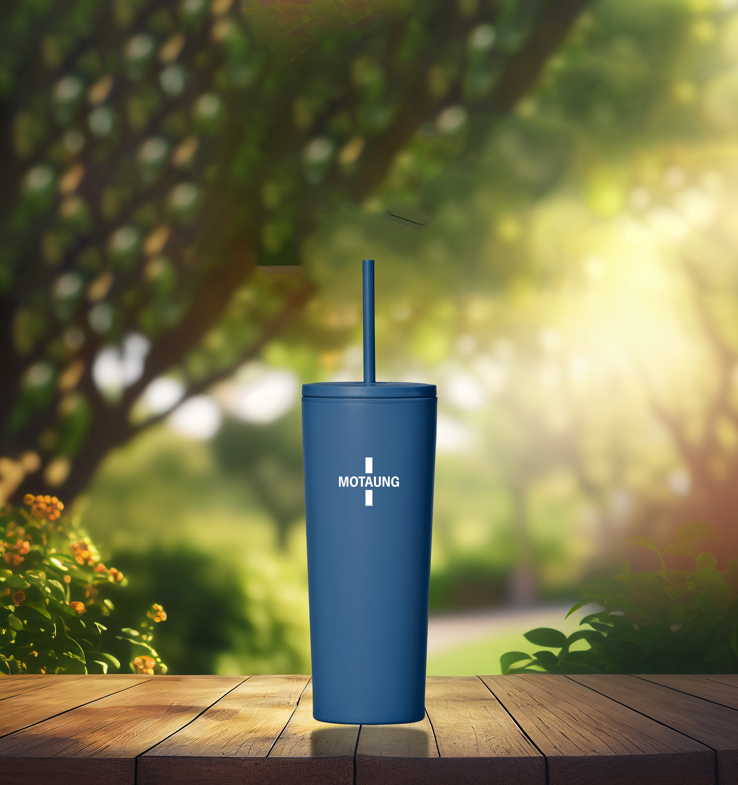 Elevate Stainless Steel & Plastic Double-Wall Tumbler & Straw - Name