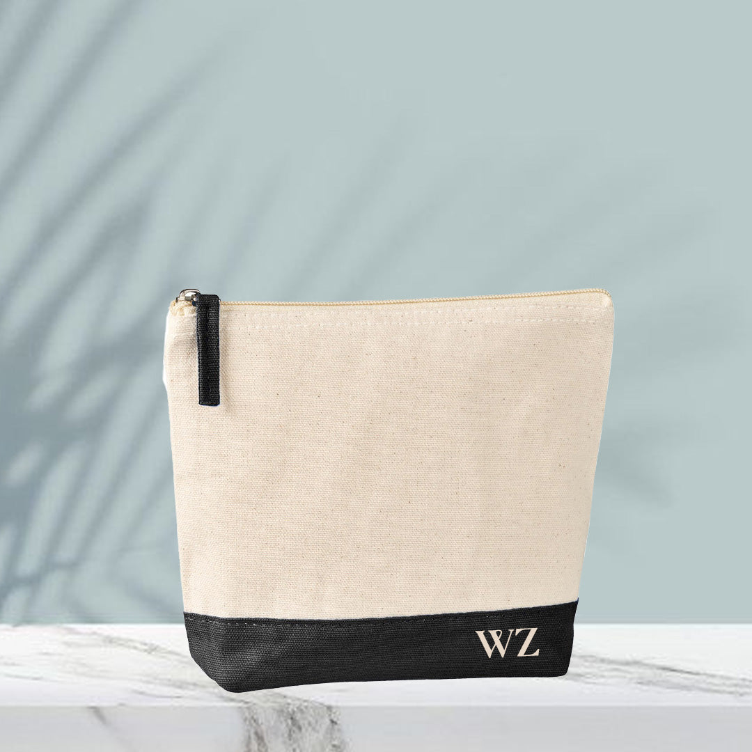 Cotton Ease Cosmetic Bag - Initials