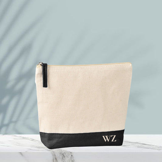 Cotton Ease Cosmetic Bag - Initials