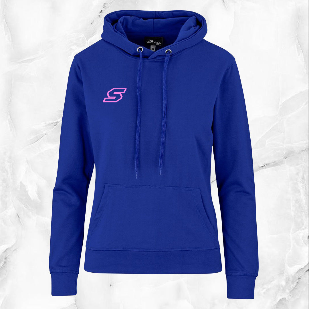 Ladies Essential Hooded Sweater - Pink Initial