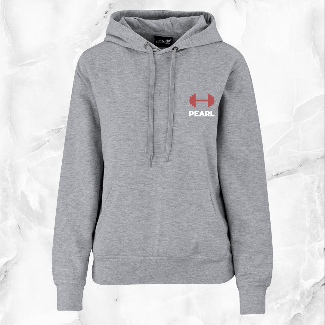 Ladies EverEssence Hoodie - Dumbbell + Name