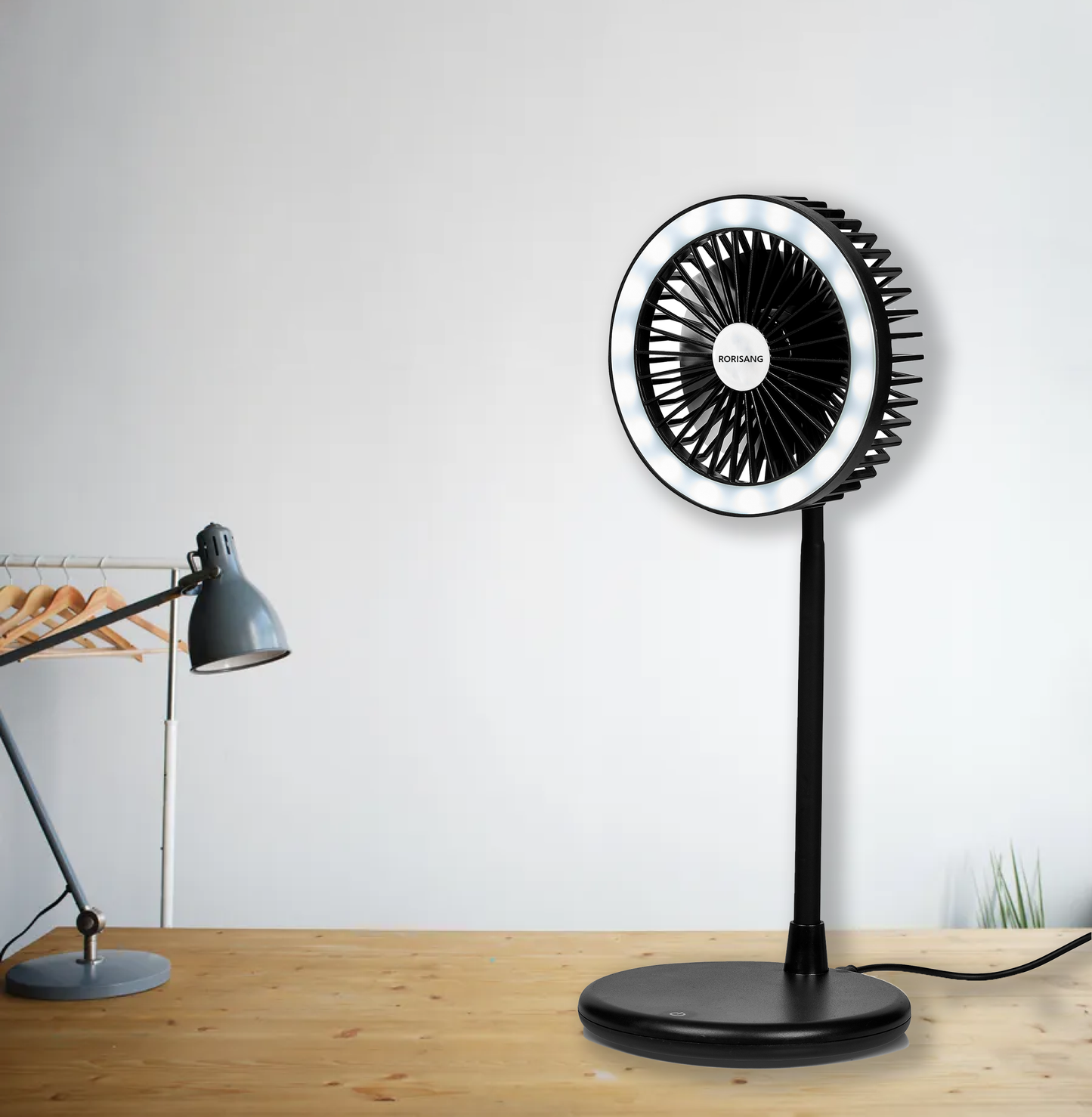 Auracool LED Ring Light Desk Fan - Name Only