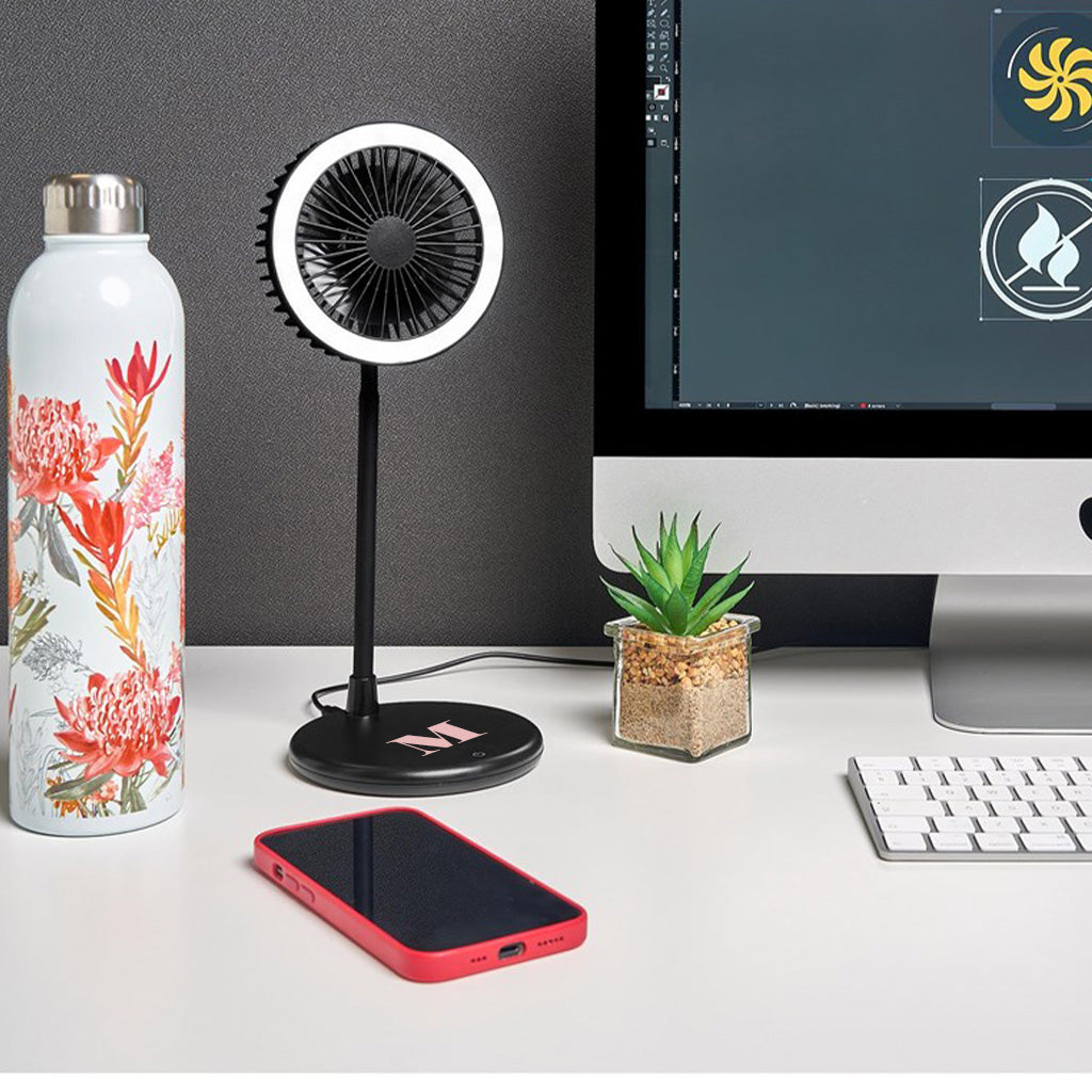 VentiGlow LED Ring Light Desk Fan