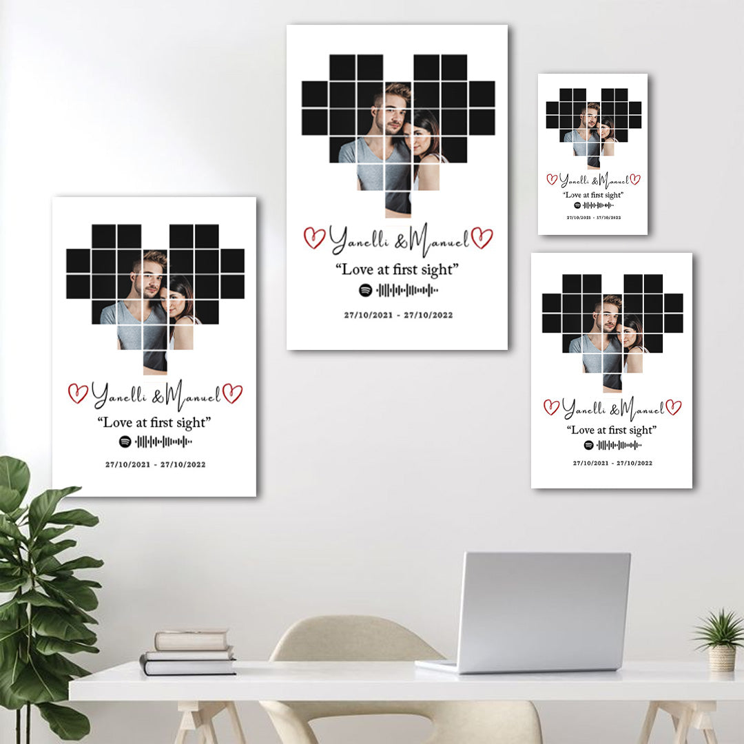 Personaliased Canvas - Love Square