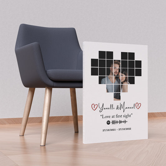 Personaliased Canvas  - Love Square